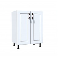 Corp inferior 60 cu 2 usi Zebra MDF alb drept Corp inferior 60 cu 2 usi Zebra MDF alb drept